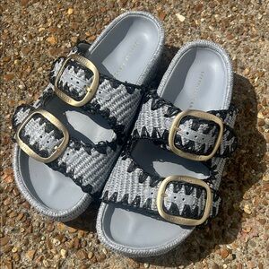 8.5 Women’s Slide Sandals with Buckles NEW